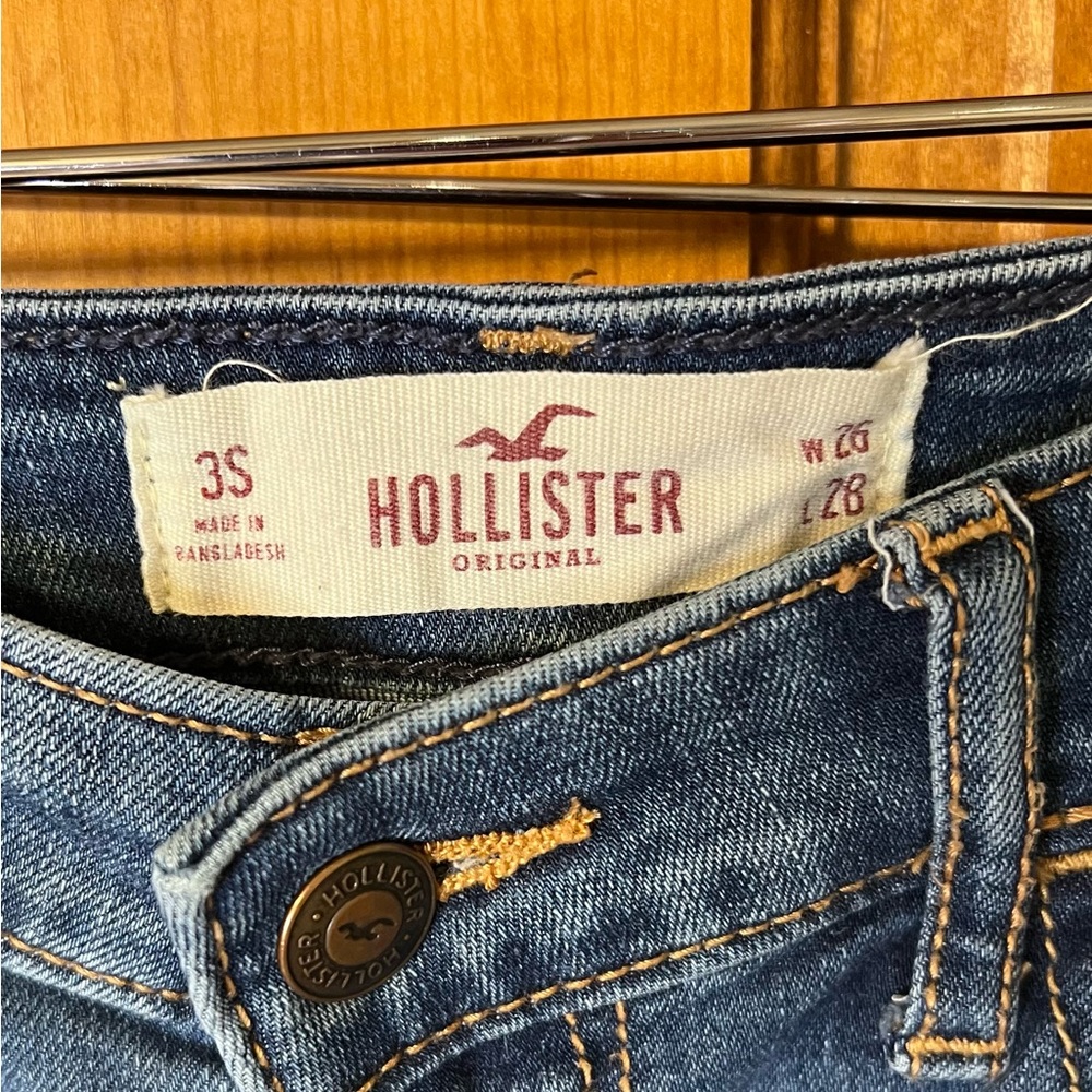 LOT BUNDLE 3 Pair size 26 jeans Abercrombie Hollister high-rise distressed - Picture 11 of 11